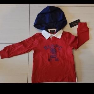 Polo Ralph Lauren Kids Cotton Jersey Hooded Rugby